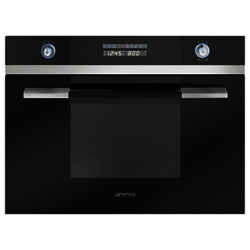 Smeg SC45MCNE2 Built-in Compact Combination Microwave, Black